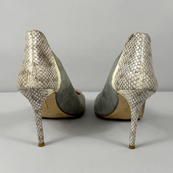 LOUISE ET CIE GREY SUEDE & SNAKE HEELS - Picture 5 of 13